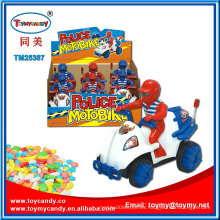 Plastic Police Motobike Kids Toy con dulces